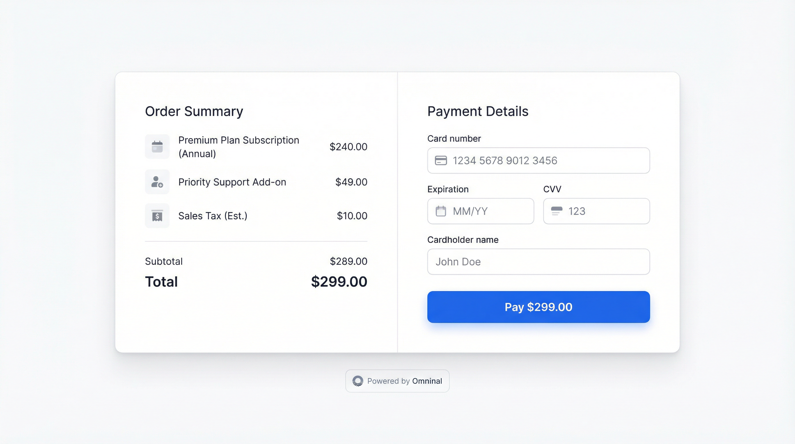 Online Payment Gateway interface